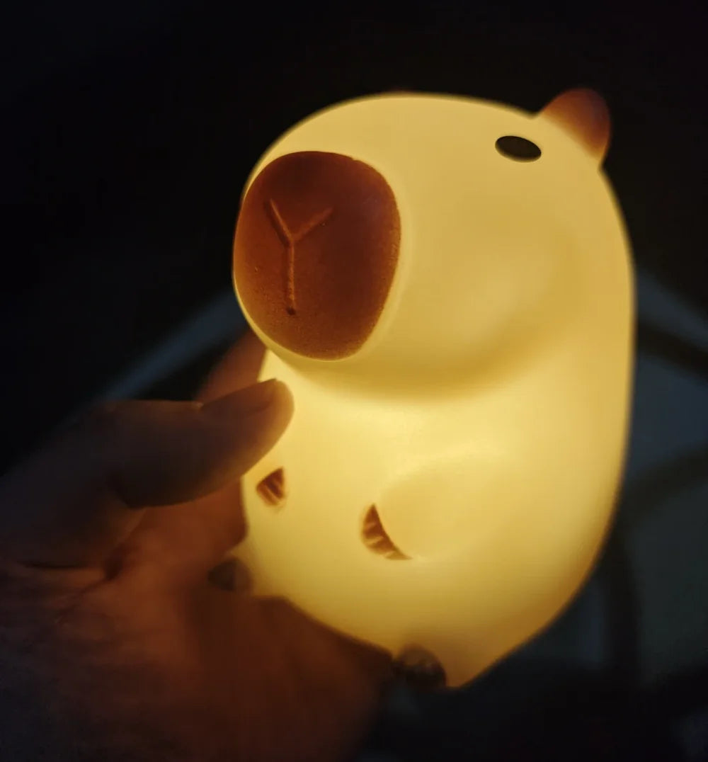 Capivara Luz Noturna de Silicone  Fofo novo adequada para quarto