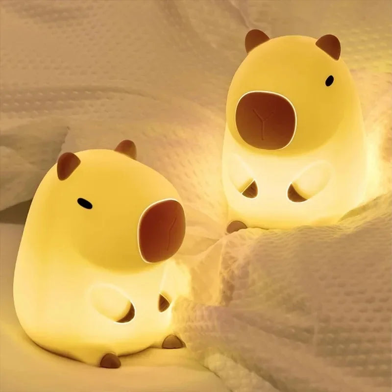 Capivara Luz Noturna de Silicone  Fofo novo adequada para quarto