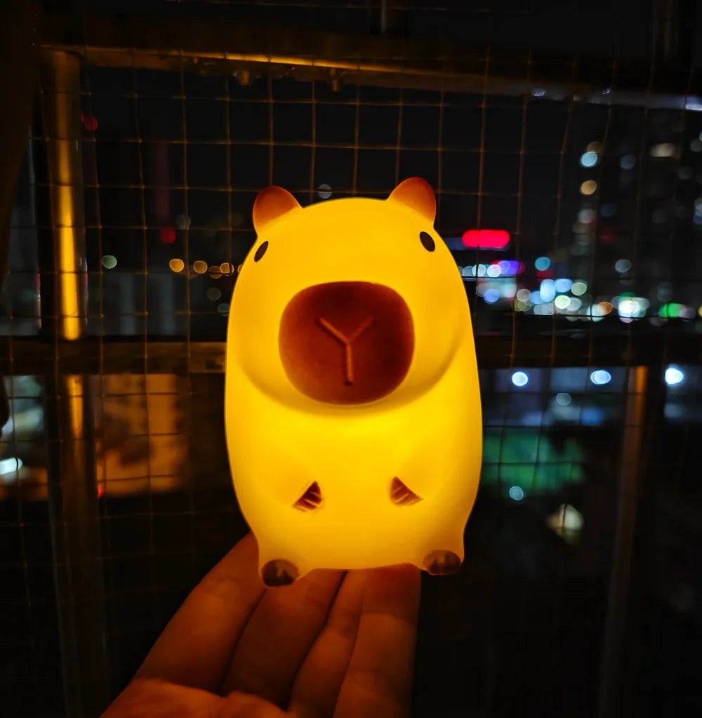 Capivara Luz Noturna de Silicone  Fofo novo adequada para quarto