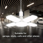 E27 Fan Shape Foldable 28W LED Bulb AC220V/110V Deformation for Home Ceiling Lights Warehouse and Garage White Light 6500K Bulb