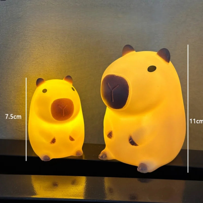 Capivara Luz Noturna de Silicone  Fofo novo adequada para quarto